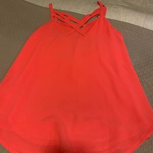 Coral Naked Zebra Blouse